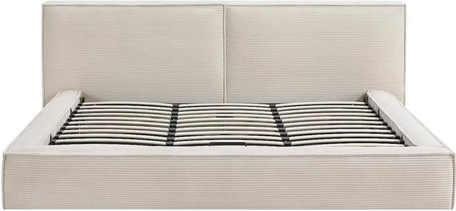 Taveso Bett mit Bettkasten in Beige mit Cord-Velours-Bezug, B/T/H: 180 x 200 x 234 cm - Bild 1