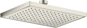 Hansgrohe Axor Kopfbrause EcoSmart plus in gebürstetem Nickel, rechteckig, Silber, B: 24,5 cm x H: 18,5 cm - Bild 1