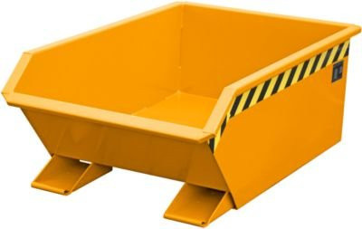 Kippbehälter Bauer Mini Typ MGU 270 in Orange mit 270l Inhalt und 350 mm Schüttkantenhöhe - Bild 1