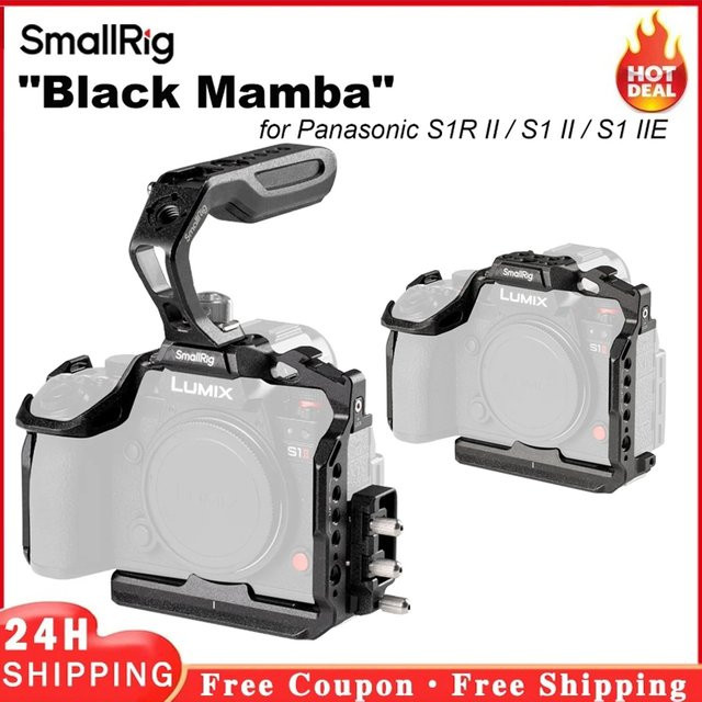 SmallRig Black Mamba Cage Kit für Panasonic S1R II, S1 II und S1 IIE mit integrierter Arca-Swiss Schnellwechselplatte in Schwarz - Bild 1