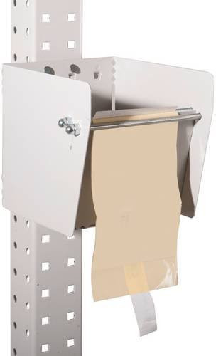 Manuflex ZB3640.7035 Etikettenabroller für die Versandkennzeichnung mit Selbsttrennungsfunktion in Grau und Weiß - Bild 1