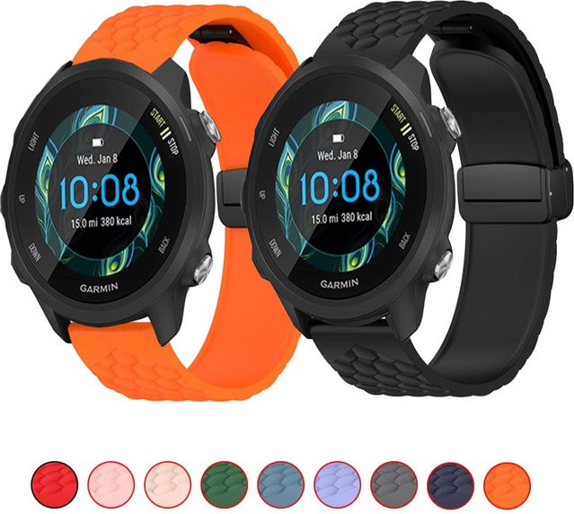 Hiyii Uhrenarmband Silikon, 22 mm, Schwarz, Garmin - Bild 1