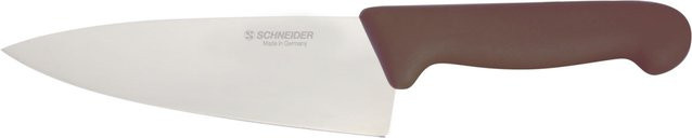 Schneider Kochmesser aus Edelstahl mit Kunststoffgriff in Braun und passender Schutzhülle, Klingenlänge: 16 cm - Bild 1