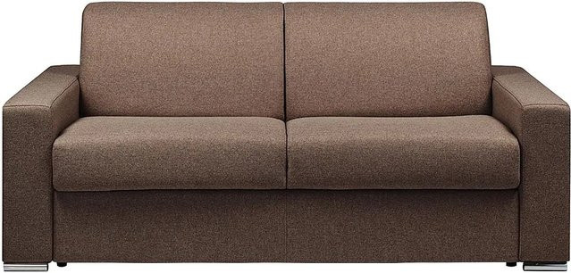 Vente-unique Schlafsofa Calito in Schokoladenbraun mit Stoffbezug, Breite: 194 cm - Bild 1