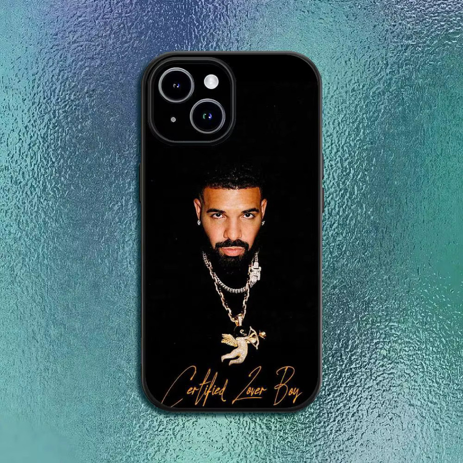 OVO Handyhülle für iPhone 12 bis 16 Pro Max Plus im Drake Design, klassische schwarze Softshell-Hülle - Bild 2