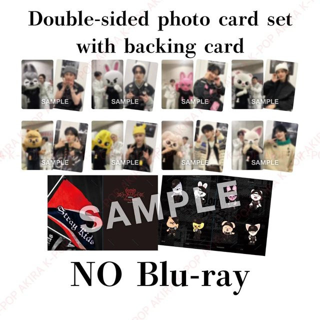Stray Kids Welttournee dominATE JAPAN LIVE Blu-ray mit Japan Store POB D-Sided Photocard Set (8 Stück) und Backing Card - Bild 1