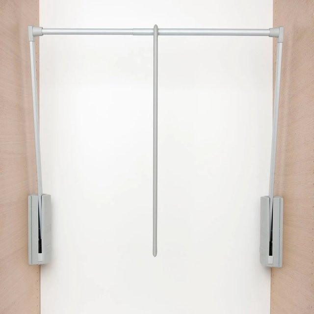 Servetto Kleiderlift Junior aus Stahl und Kunststoff in Grau Silbergrau, Hubhöhe: 600-1.000 mm - Bild 1