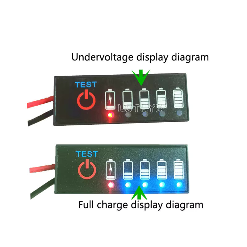 LOTHYE Kapazitätstester und Levelanzeige für 1S bis 7S 18650 Li-Ion Lipo Lithium Batterien, 3,7V-29,4V, Schwarz - Bild 2