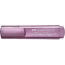 Faber-Castell Textmarker TL 46 Metallic Set in Rubin und Violett mit 3 Strichstärken und wasserbasierter Tinte, 10 Stück - Bild 2