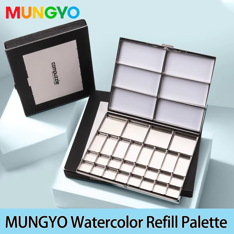 Mungyo Aquarellpalette aus Metall mit abnehmbarem Farbaufbewahrungskoffer und aufsteckbarem Design für Profis - Bild 1