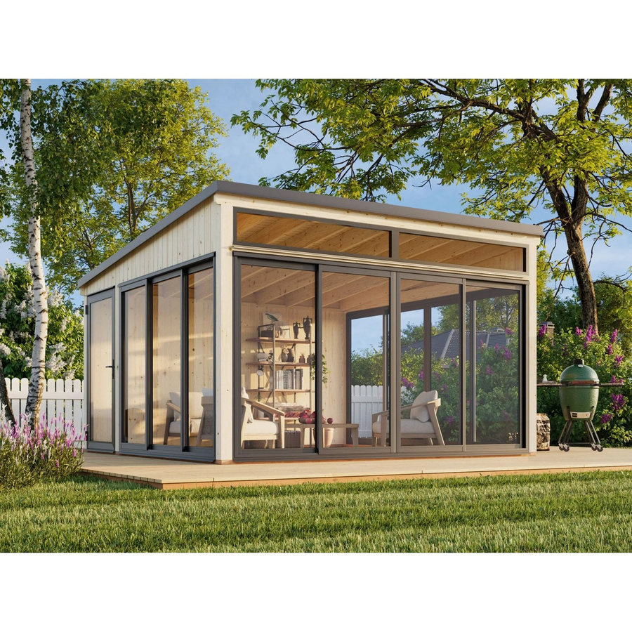 Palmako Gartenhaus Saga Pultdach aus Fichtenholz in Natur - Bild 2