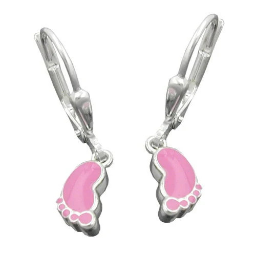SIGO Ohrringe Brisur Fuß, Silber 925, rosa - Bild 1