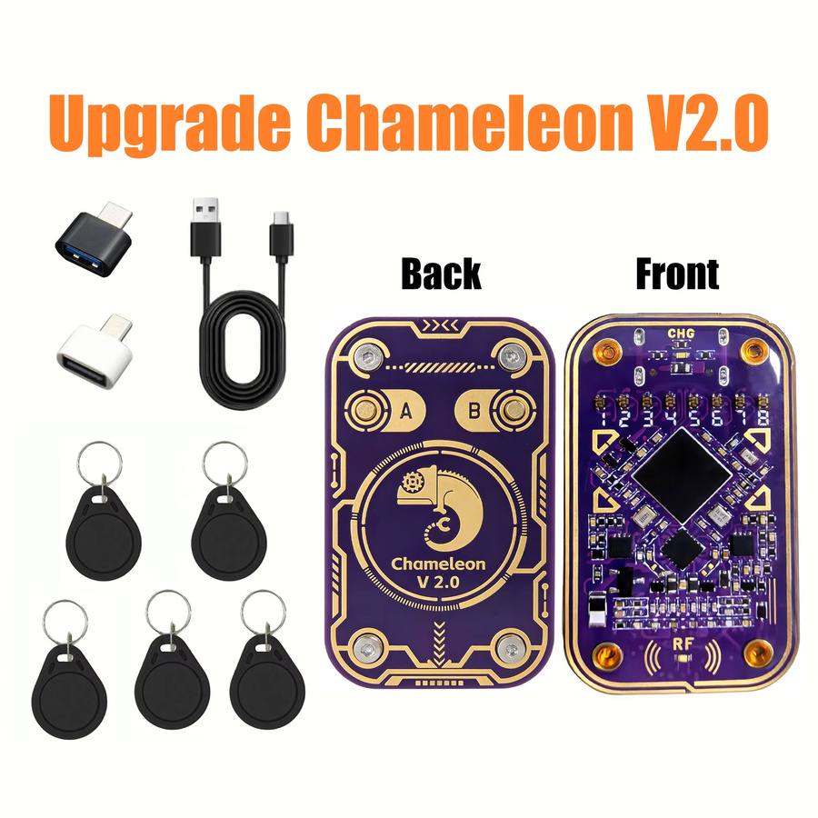 Chameleon Ultra Kontaktloser Smart-Card-Emulator NFC RFID Leser und Schreiber für ID-IC Tags in Schwarz und Lila - Bild 7