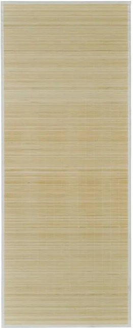 vidaXL Rechteckiger Bambusteppich in Beige, rutschfest und pflegeleicht, B: 80 cm, L: 200 cm - Bild 1