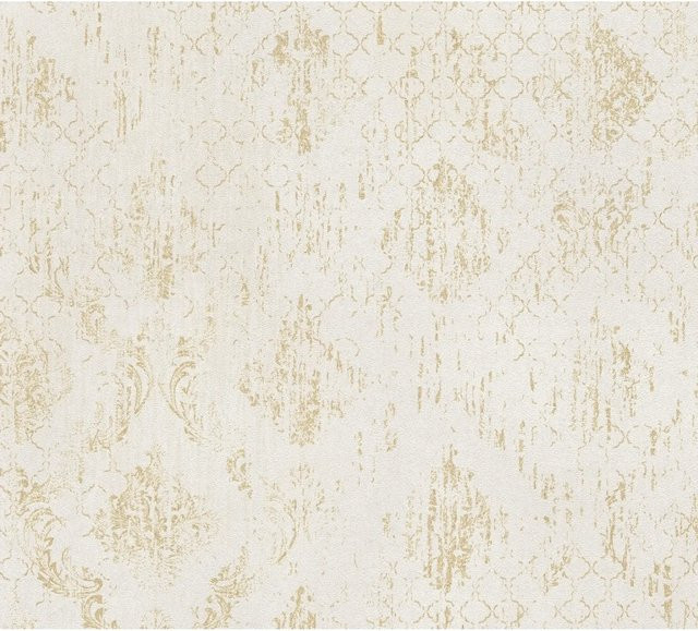 A.S. Création Vliestapete Ornament Klassisch in Beige-Gold mit geometrischem Muster, Breite: 53 cm, Länge: 10,05 m - Bild 1
