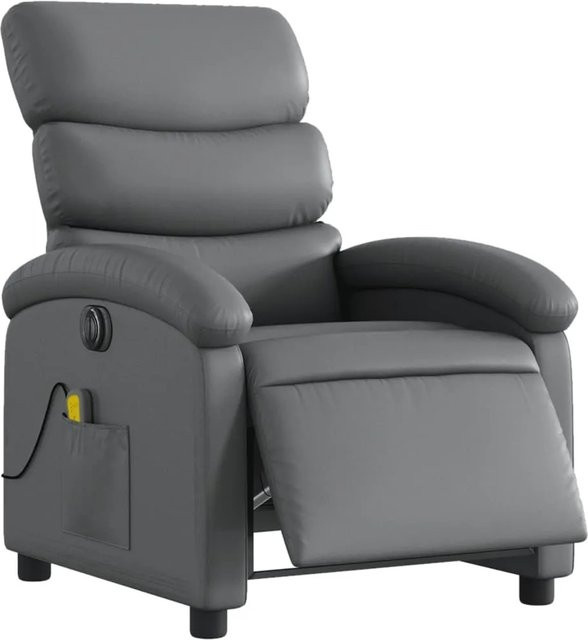 vidaXL Massagesessel Elektrisch Grau Kunstleder Modell 4 - Bild 1