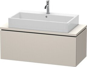 Duravit Waschtischunterschrank Compact L-Cube in Tau Matt Beige mit 1 Auszug, Breite: 102 cm, Tiefe: 47,7 cm, Höhe: 40 cm - Bild 1