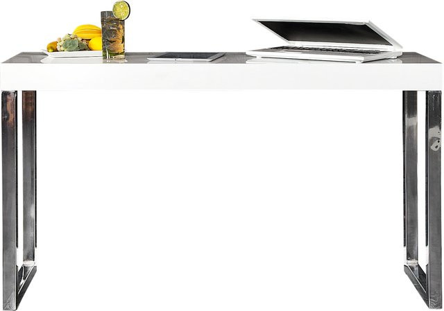 riess-ambiente Konsole WHITE DESK Bürotisch in Weiß Hochglanz, Breite: 120 cm - Bild 1