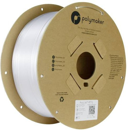Polymaker PolyLite PETG Filament 1,75mm Klar 3000g hitzebeständig und hochzugfest - Bild 1