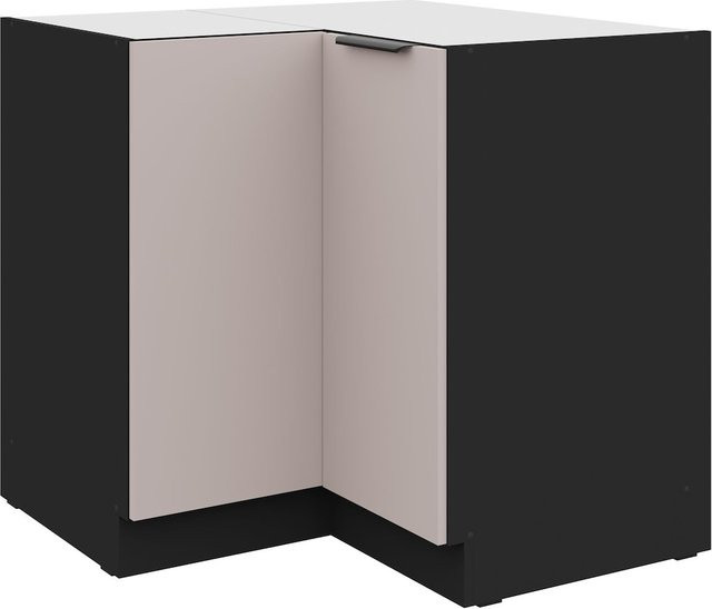 Küchen Eckunterschrank ARONA in Kaschmir Beige mit zwei Türen und Einlegeboden, B/T: 90 x 90 cm - Bild 1