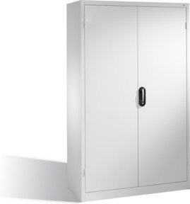 C+P Schwerlast-Werkzeugschrank mit Drehtüren und 4 Regalböden in Lichtgrau, H: 195 cm, B: 120 cm, T: 40 cm - Bild 1