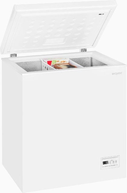Exquisit GT150-E-041E Gefriertruhe in Weiss, B/T/H: 84,5 x 55,0 x 142,0 cm - Bild 1