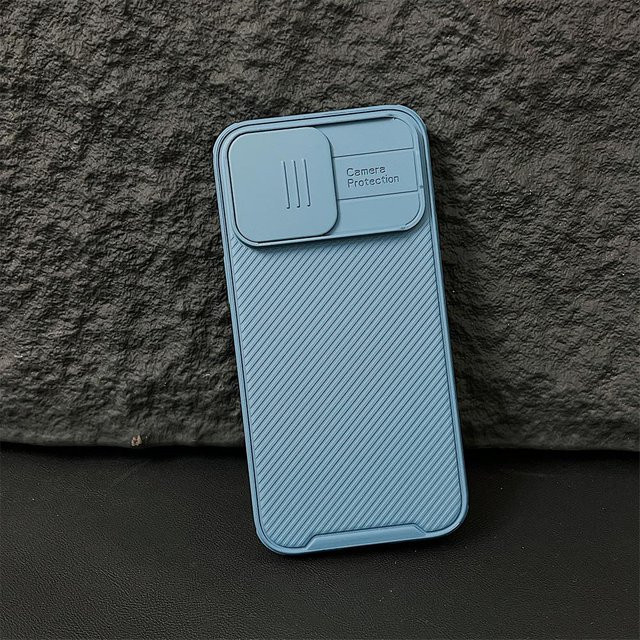 Luxus MagSafe Schutzhülle mit Schiebekamera für Apple iPhone 12 bis 16 Pro Max Plus Mini in Schwarz, Blau oder Lila - Bild 1