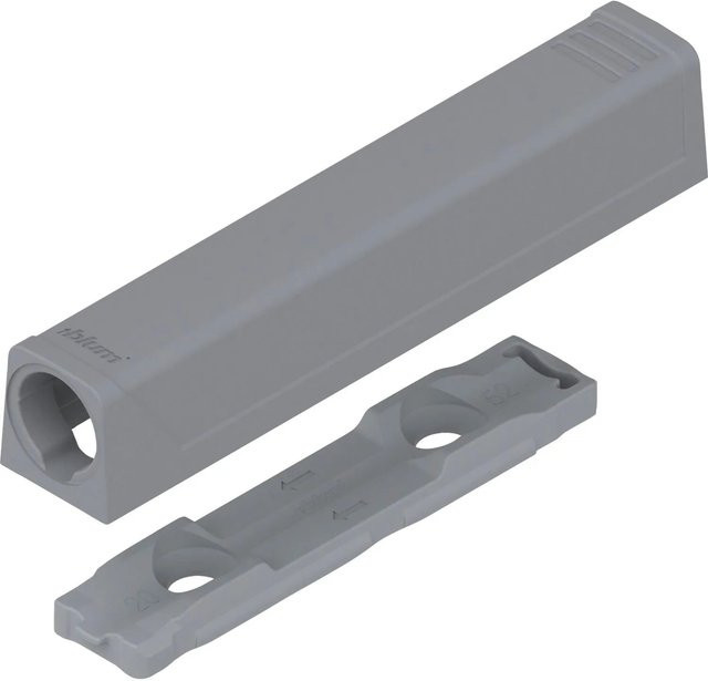 Blum Adapterplatte Tip On 956A1201 Gerade Langversion in Platingrau matt - Bild 1