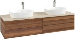 V&B Waschtischunterschrank Antao ohne Frontstruktur in Botti Farbe Weiß, B/T: 160 x 50 cm - Bild 1