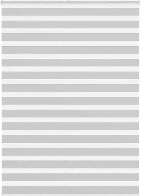 vidaXL Doppelrollo Day & Night Hellgrau aus Polyester, B: 165 cm, H: 230 cm - Bild 1