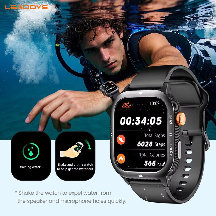 LEADOYS Smartwatch, Silikon, Damen - Bild 4