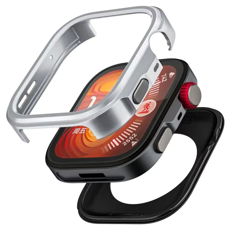 Huawei Metall-Schutzhülle für Watch Fit 4pro, Edelstahl, Silber, Unisex - Bild 4