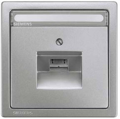Siemens DELTA style Abdeckplatte für UAE-Anschlussdose in Platinmetallic, 68 x 68 mm - Bild 1