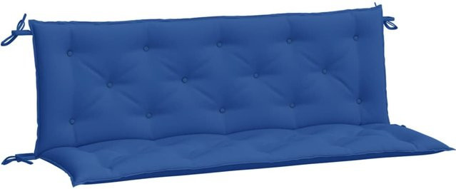 vidaXL Gartenbank-Auflagen 2 Stück Blau aus Oxford-Gewebe, B/T/H: 150 x 50 x 7 cm - Bild 3