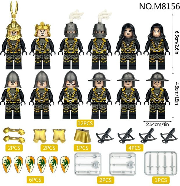 Meigao Grüner Drachenkavallerie-Soldat M8156, Bausteine, Schild, Bogen und Pfeil - Bild 1