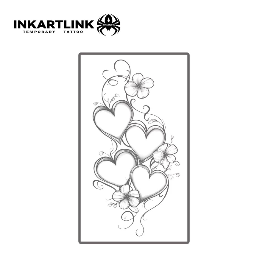 INKARTLINK Love Flower Leaf Wrapping Totem Tattoo Aufkleber, Wasserdicht - Bild 3