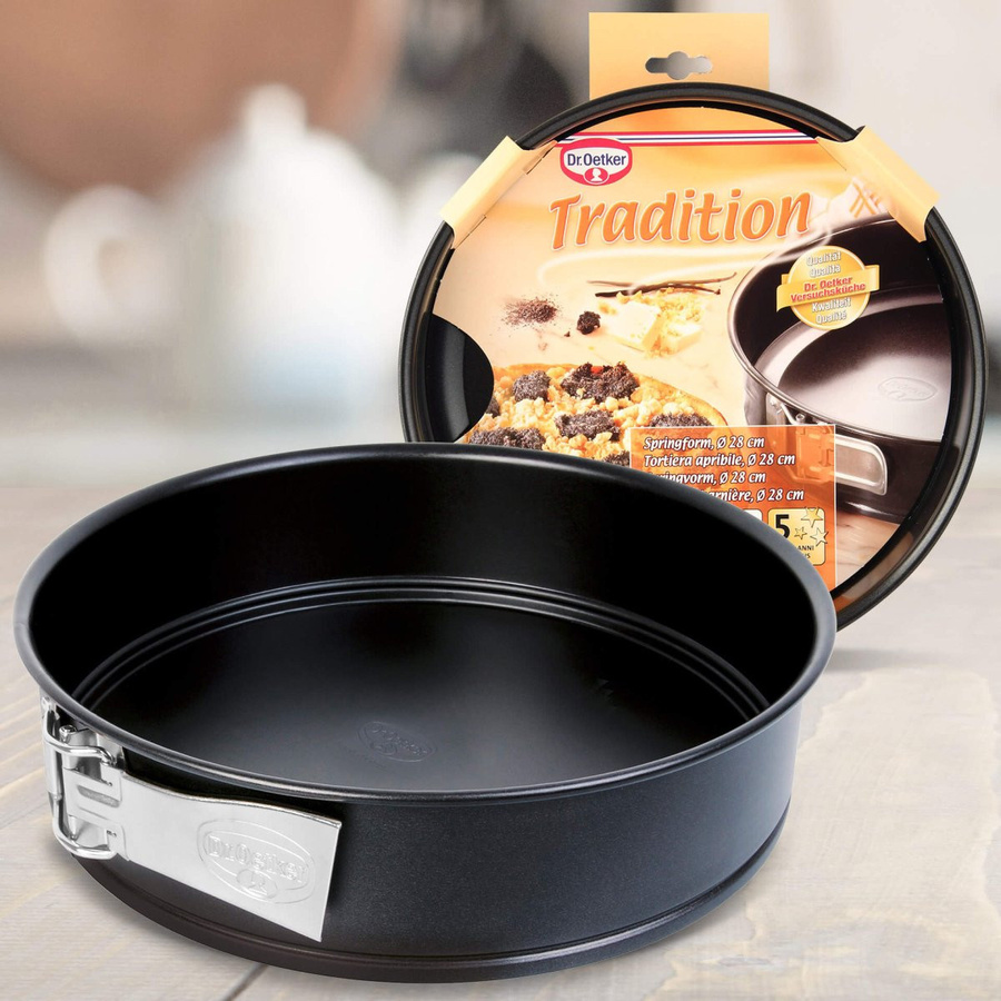 Dr. Oetker Springform Tradition, Schwarz, Durchmesser: 28 cm, Antihaftbeschichtung - Bild 2
