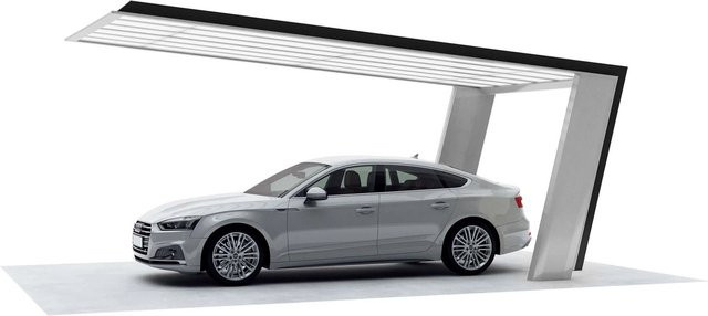 Ximax Einzelcarport MyPort 7 Typ 60, Breite: 319 cm, Tiefe: 511,9 cm, Farbe: schwarz/edelstahlfarben - Bild 1