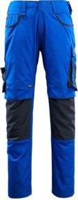 Mascot Lemberg Arbeitshose mit Reflexstreifen in Kornblau/Schwarzblau mit Cordura-Material und EN 14404 Zertifizierung - Bild 1