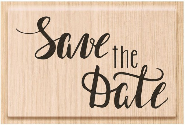 Holzstempel Save the Date von Heyda in Beige - Bild 1