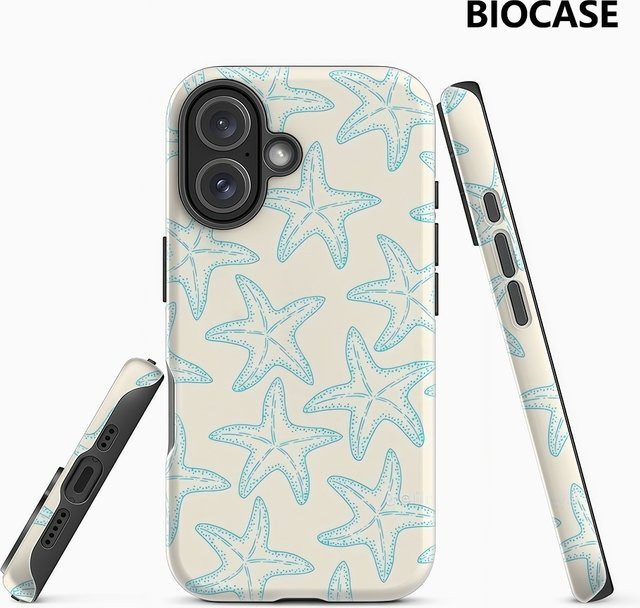 Potdemiel Handyhülle Seestern Blau mit doppelschichtiger Rückseite für iPhone 17 16 15 14 13 12 Pro Max Plus - Bild 1