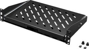 Rittal 19 Zoll Fachboden aus Stahl in Schwarz B/T/H: 43,0 x 30,0 x 2,5 cm - Bild 1