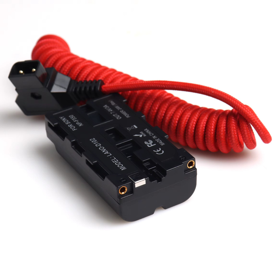 Lano D-Tap auf DC-Koppler Dummy-Akku mit Nylonkabel für Sony NP-F550 - Bild 2