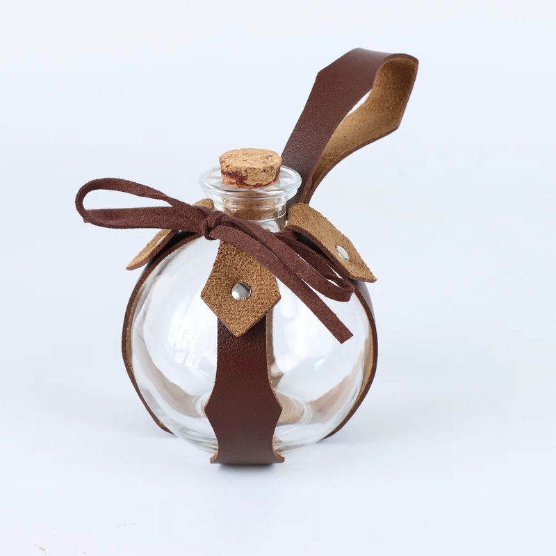 Rustikale Glasflasche für Zaubertrank mit Korkverschluss in Transparent für Halloween Cosplay und LARP - Bild 2