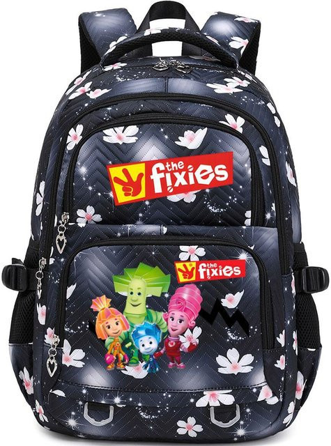3-teiliges Schulrucksack-Set in Schwarz aus Oxford-Stoff mit Schultasche und Federmäppchen - Bild 1