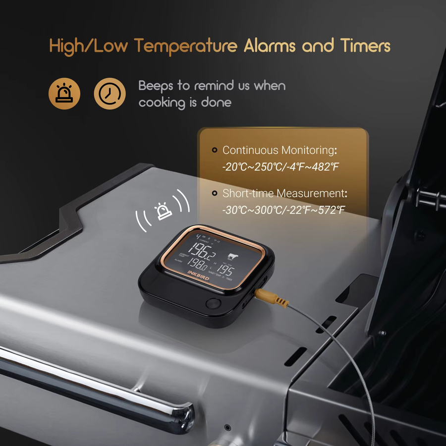 INKBIRD IBT-26S Kabelloses WiFi Fleischthermometer mit 4 Sonden für Grill und Küche - Bild 4
