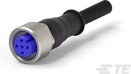 TE Connectivity Sensor-Aktor-Steckverbinder M12 konfektioniert, Schwarz, 10 m - Bild 1