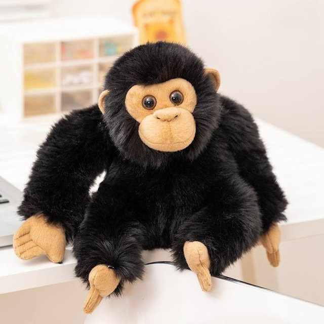 Schlag-Gorilla-Stofftierpuppe Mutter und Baby, Langarmaffe, ab 14 Jahren - Bild 1