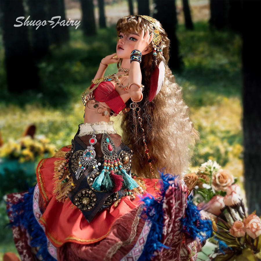 ShugaFairy 1/4 BJD Puppe Anubis H, Ethnische Zigeuner-Stil, Kunstharz-Figur, Komplettes Set - Bild 2