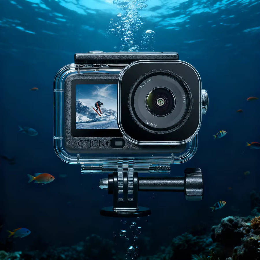 DJI Osmo Action 6 Wasserdichtes Unterwassergehäuse Transparent mit 60 m Tauchtiefe und Mount Zubehör - Bild 2